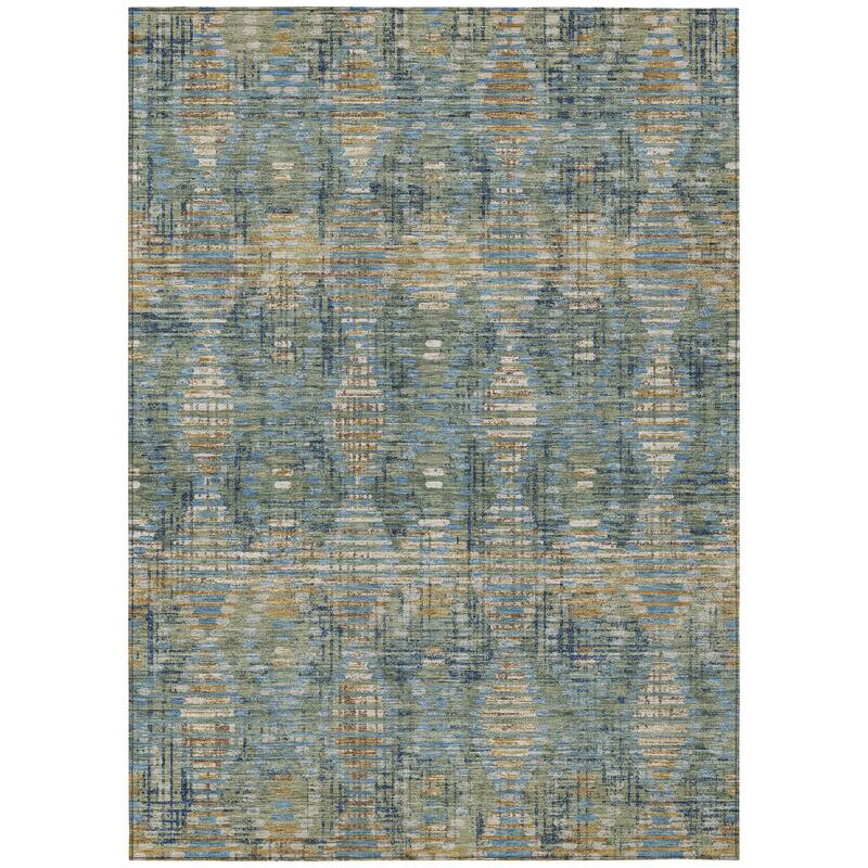 Machine Washable Indoor/ Outdoor Modern Ignacio Chantille Rug