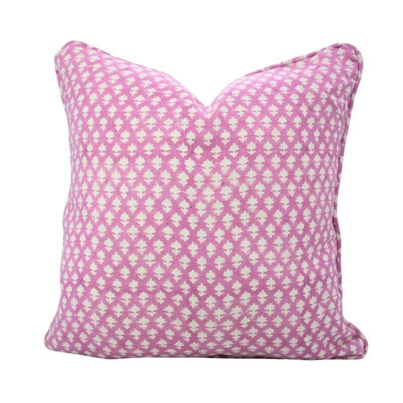 Fabdivine Pipine Fall Décor Farmhouse Hand Block Print Pillow Cover Sofa, Couch Cushion Case Linen