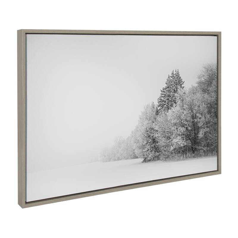 Kate and Laurel Sylvie Snow Day Frame Canvas by Emiko and Mark Franzen