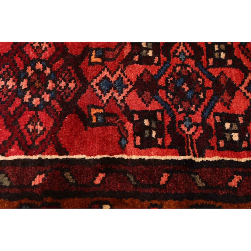 ECARPETGALLERY Hand-knotted Andelz Red Wool Rug - 3'7 x 11'0