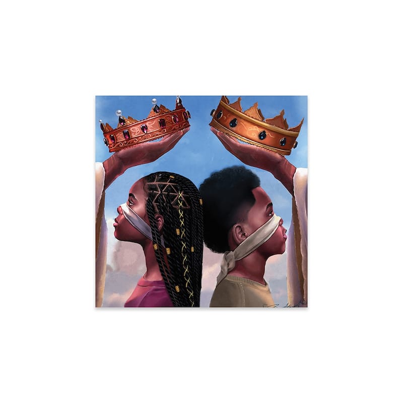 Crown Us Lord Official Art Print On Acrylic Glass by Salaam Muhammad - 24x24x0.25