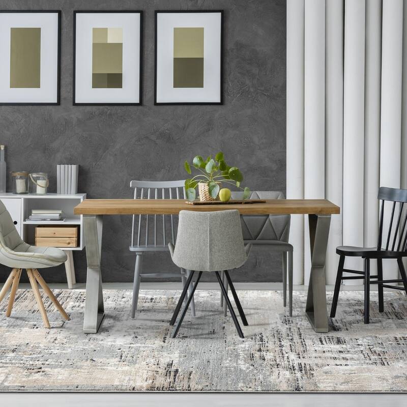 Luxe Weavers Modern Abstract Distressed Area Rug for Living Rooms and Bedrooms