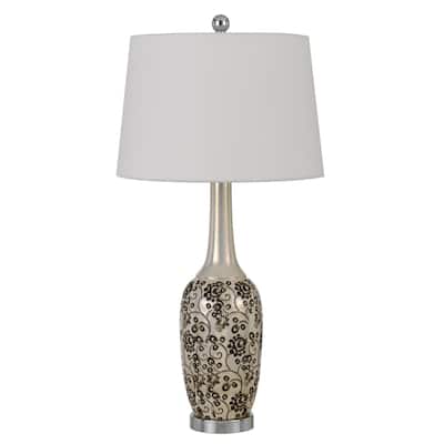 Set of Two 30" Stylish Ceramic Pearl Table Lamp - Large