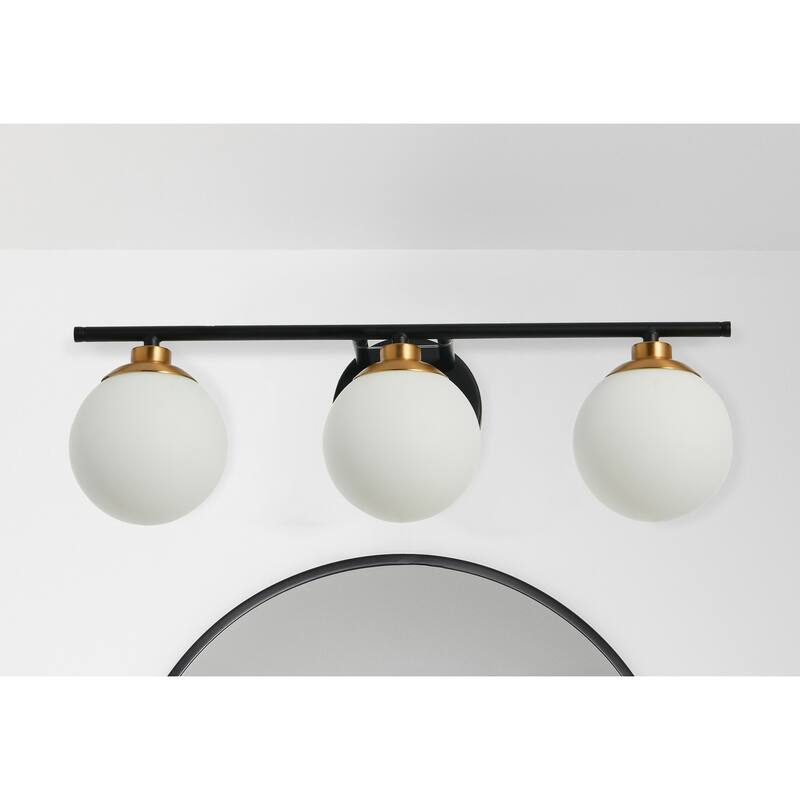 Robert Stevenson Lighting Lorne - Metal and Frosted Glass Vanity Light