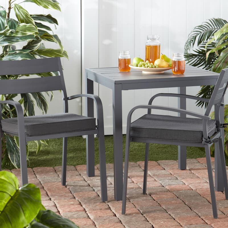 Sunbrella Indoor/ Outdoor 17-inch Square Corded Chair Pad (Set of 2)