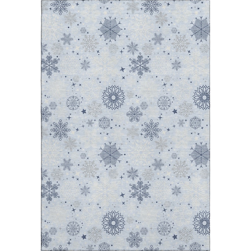 Premium Washable Super Soft Winter Snowflake Mayfield Rug
