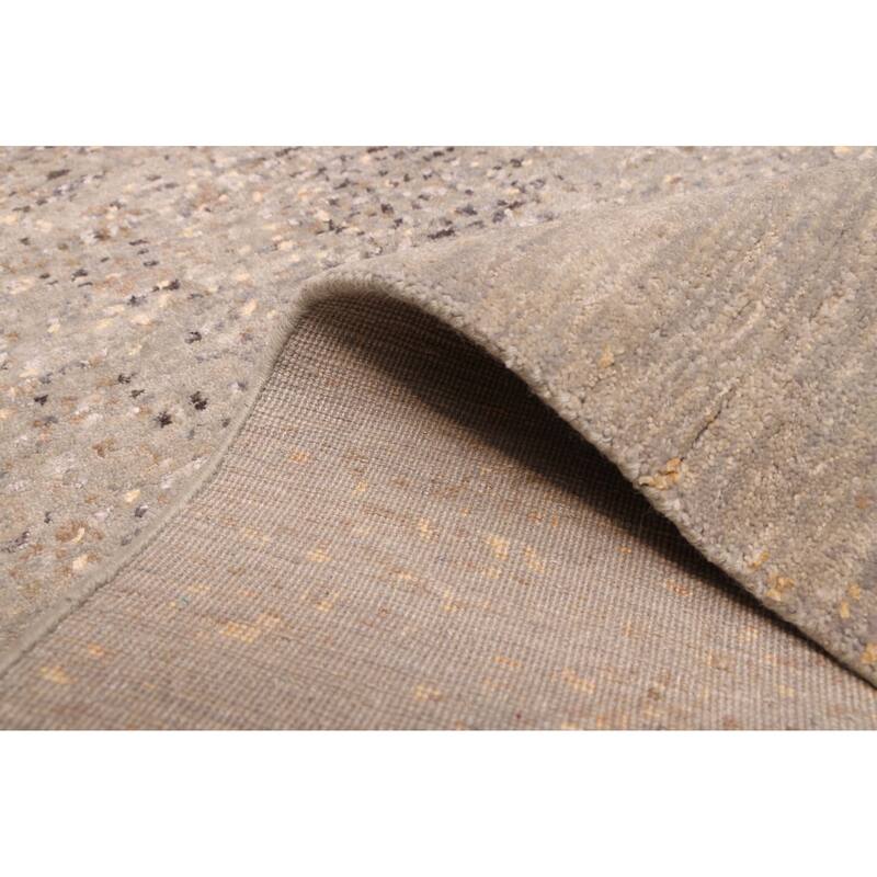 ECARPETGALLERY Hand-knotted Legacy Grey Silk, Wool Rug - 2'5 x 10'6