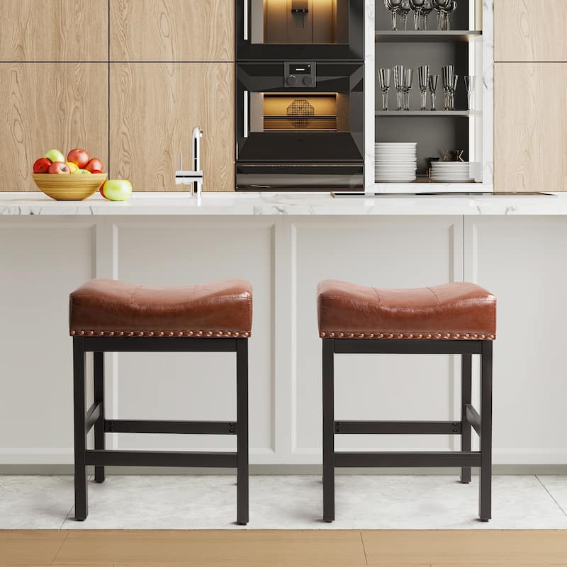 Homall Bar Stool Saddle Counter Stools