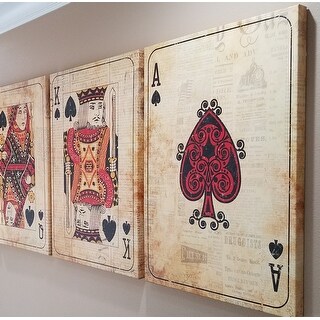 Shop Vintage Ace Red Playing Card Wall Art Canvas Print Overstock 16325710