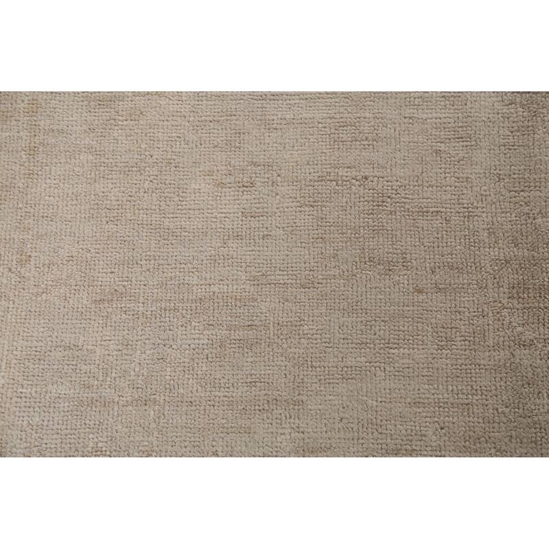 Vegetable Dye Muted Oushak Oriental Area Rug Hand-knotted Wool Carpet - 5'10" x 9'2"