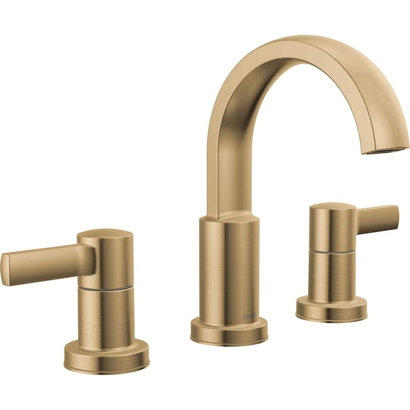 Delta 35855LF Albion Two Handle Widespread Bathroom Faucet with Push - Champagne Bronze