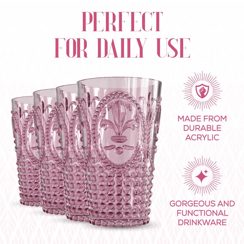 Elle Decor Set of 4 Acrylic Water Tumblers