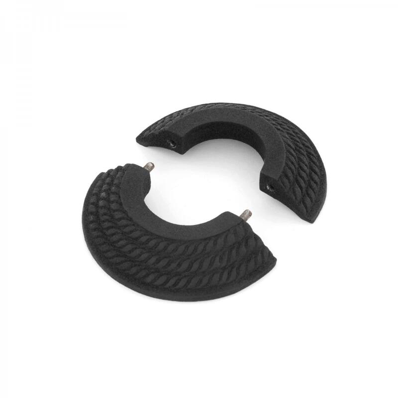 Black Radiator Flange Triple Roped Style Aluminum Lacquered Finish 1" (IPS) Pipe Flanges 1.38" ID - 3.13" OD Renovators Supply - Black - Aluminum