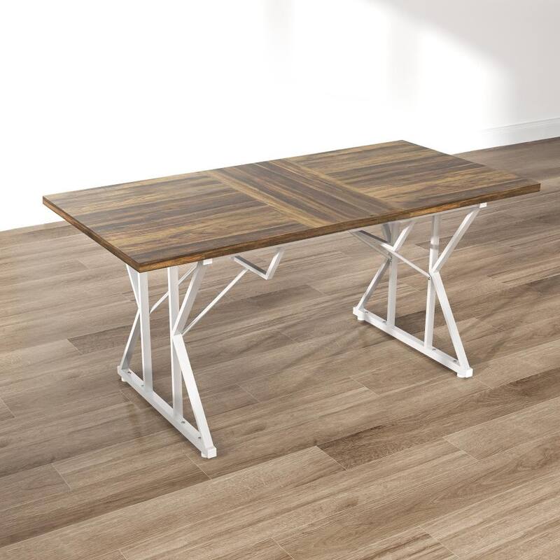 GDFStudio - Lucas Modern Extendable Dining Table for Flexible Everyday Dining and Gatherings - Extendable Dining Table - Distressed Brown