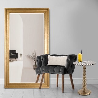 Allan Andrews Gold Wood Framed Full Length Chandler Wall Mirror