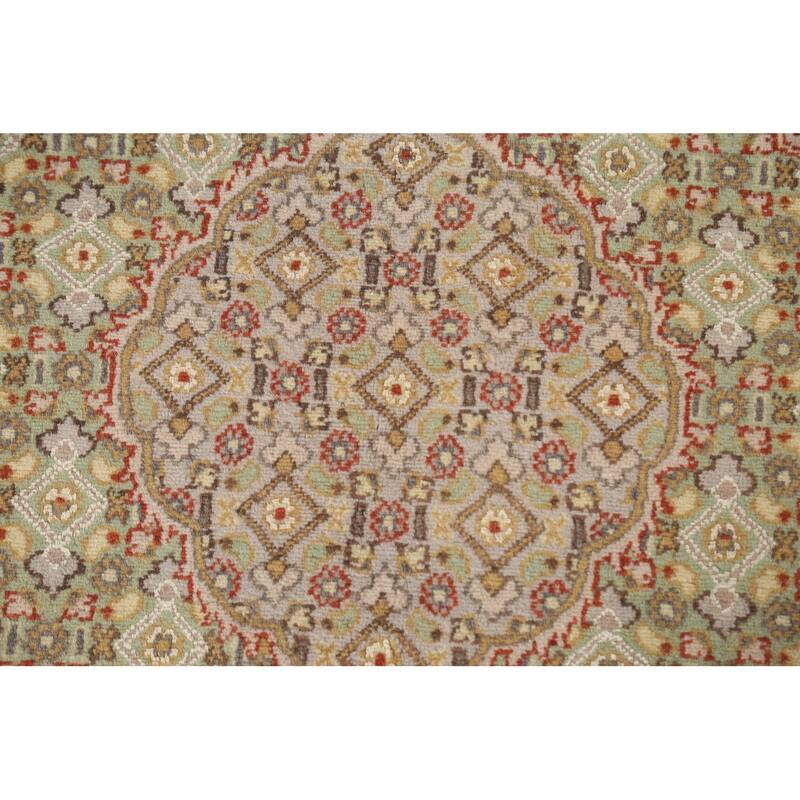 Wool/ Silk Tabriz Mahi Persian Vegetable Dye Area Rug Hand-knotted - 8'1" x 10'5"