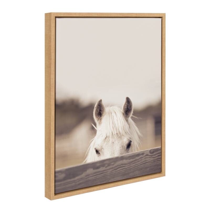 Kate and Laurel Sylvie Equine Framed Canvas by Robert Cadloff