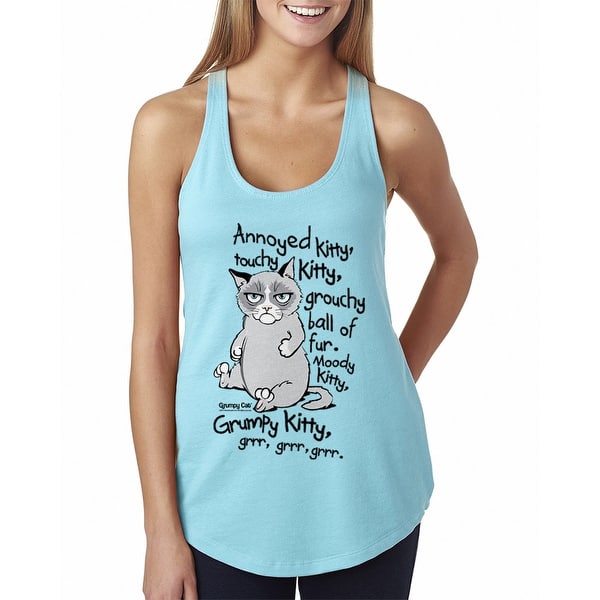 Shop Grumpy Cat Grrr Women S Light Blue Funny T Shirt Overstock