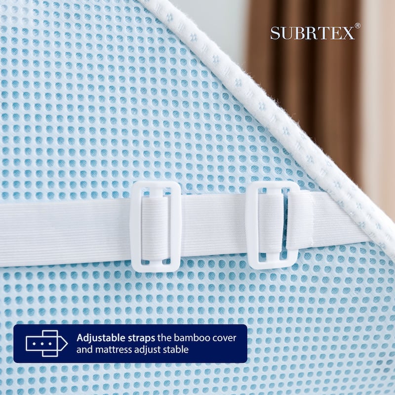 Subrtex 2 Inch Bamboo Removable Mattress Topper Protectors With Zipper