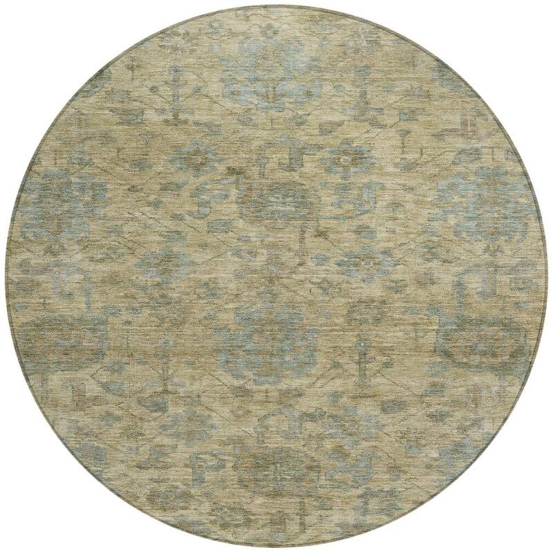 HomeRoots Damask Traditional Rectangle Outdoor Rug