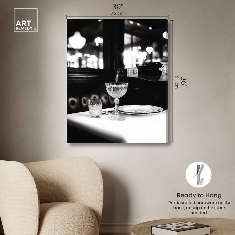 Sparkling in Monochrome II Canvas by Art Remedy, Gallery Wrapped
