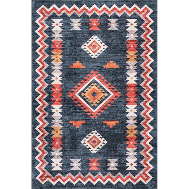Nuloom Jayde SpinClean Machine Washable Southwestern Diamond Area Rug