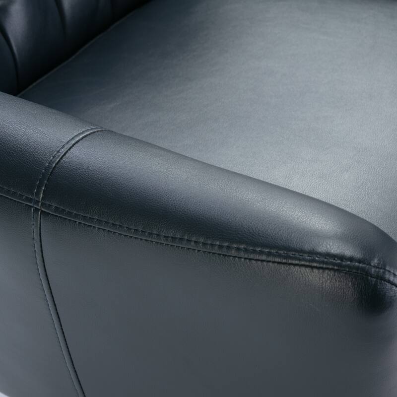 Cleveland Tufted Faux Leather Swivel Chair by Greyson Living
