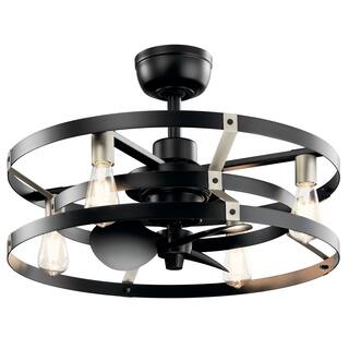 Kichler Cavelli 13 inch Fan in Satin Black with Brushed Nickel Accents