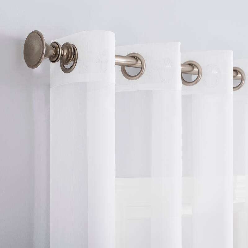 No. 918 Calypso Voile Sheer Grommet Curtain Panel, Single Panel