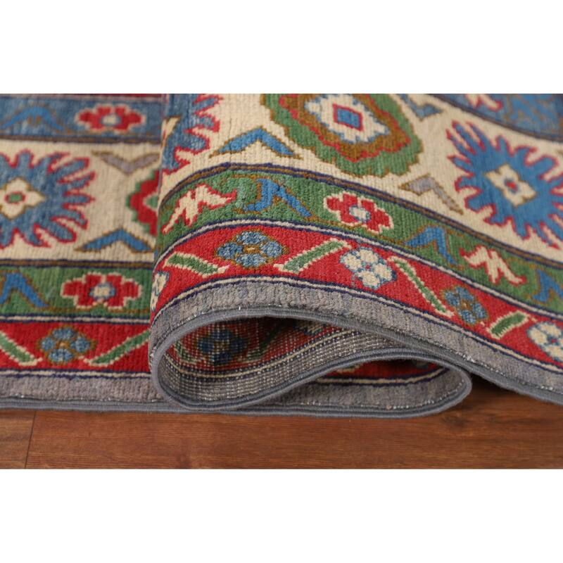 Kazak Oriental Area Rug Hand-Knotted Home Decor Wool Carpet - 6'1" x 8'10"