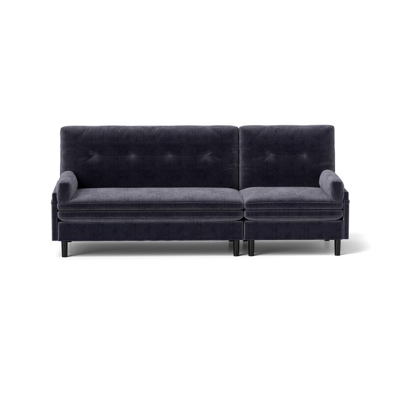 Corduroy Adjustable 3-seater Sofa and Guest Bed