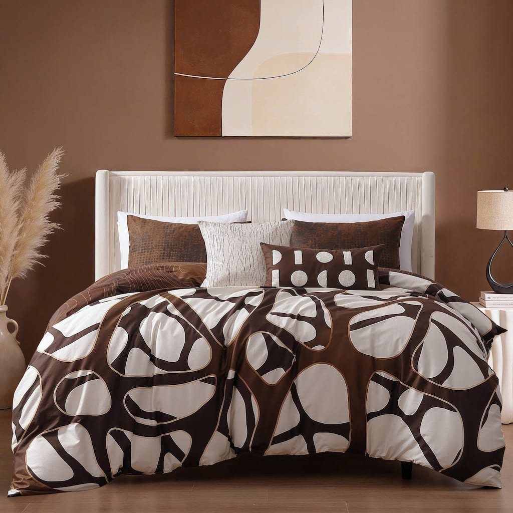 Bebejan Toffee Web 5 Piece Reversible Comforter Set