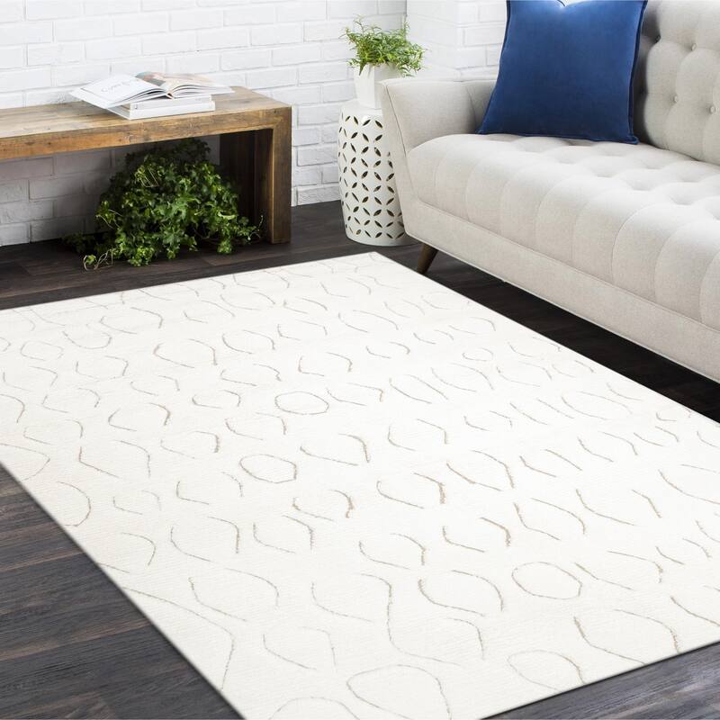 Overton Handmade Modern Contemporary Moroccan Area Rug