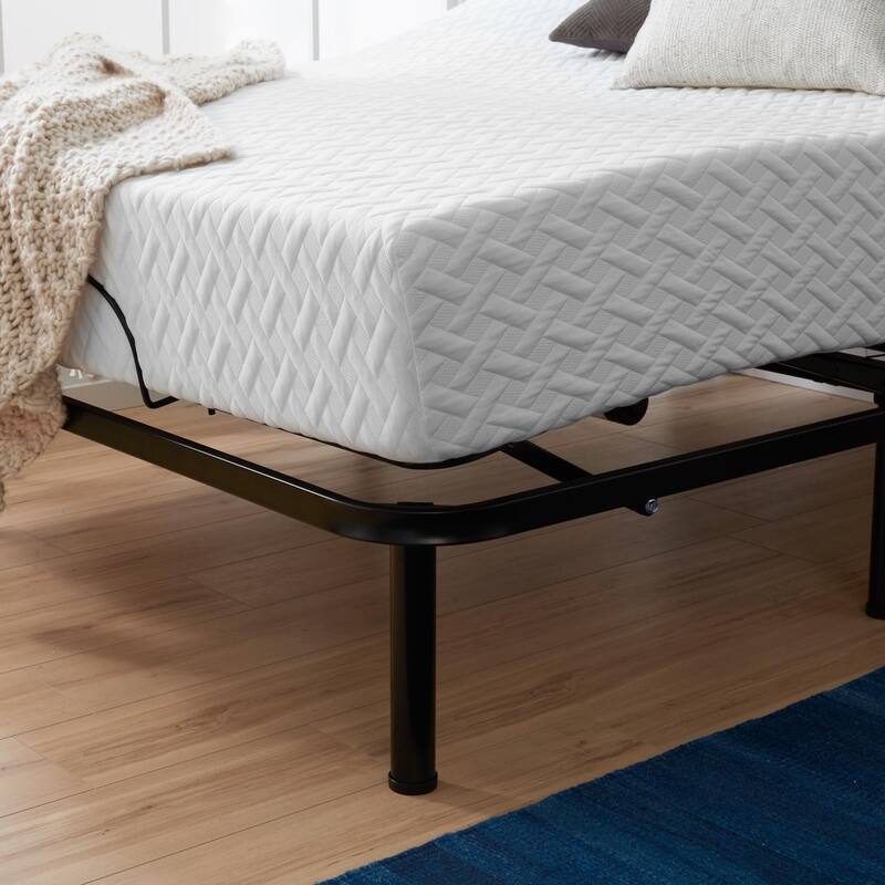 Lucid Comfort Collection 10-inch Gel Memory Foam Mattress and Standard Adjustable Bed Set