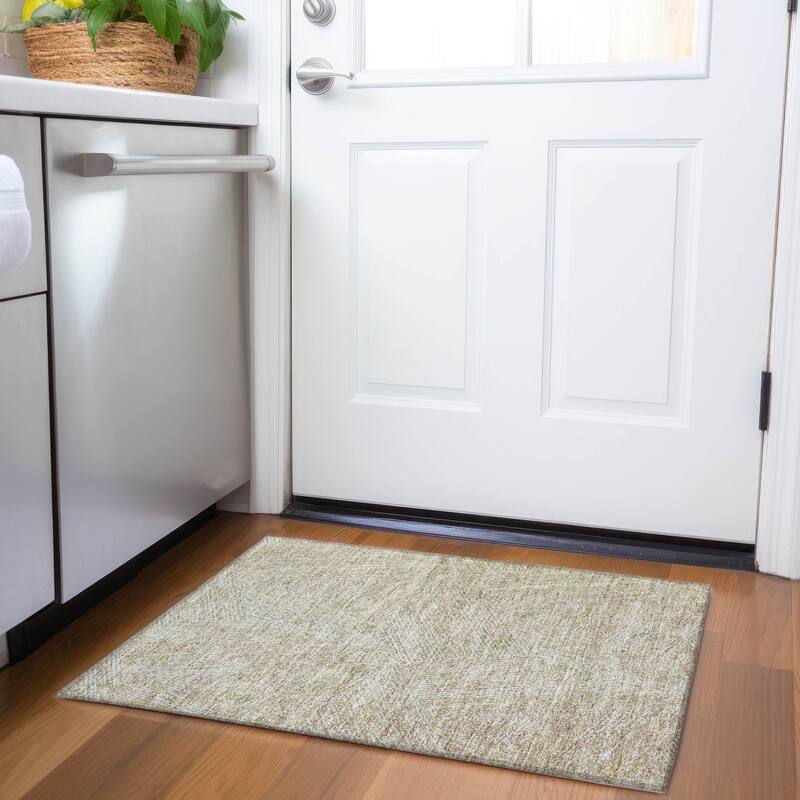 Premium Washable Super Soft Contemporary Diri Mayfield Rug - Putty - 1'8" x 2'6"