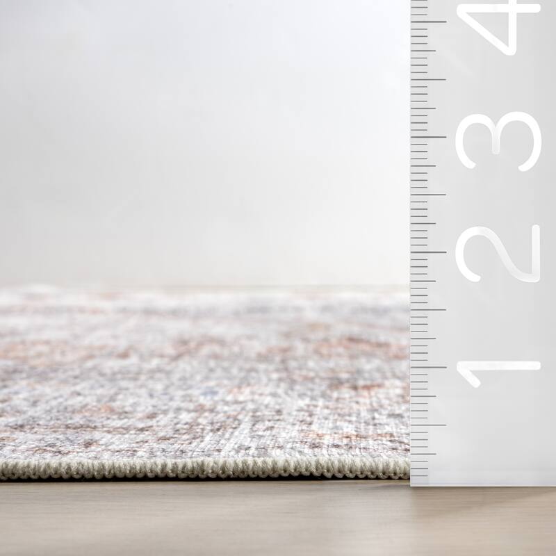 Nuloom Iana Medallion SplashGuard Machine Washable Area Rug