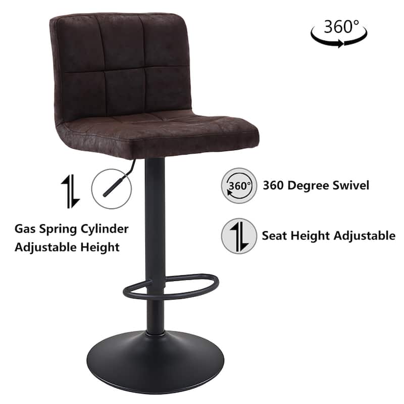 Swivel Adjustable Height with Armless Bar Stools