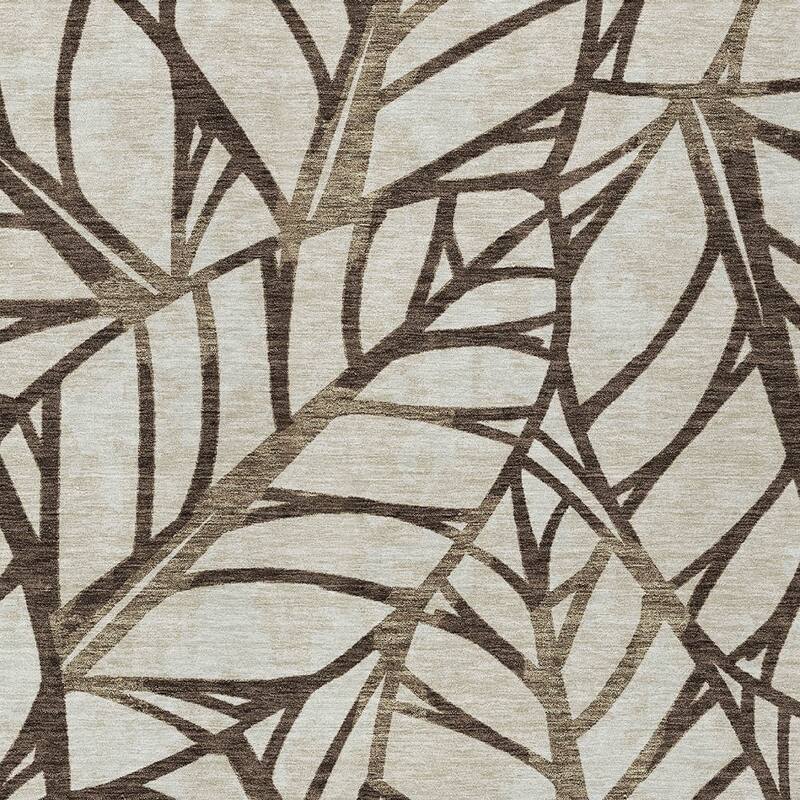 HomeRoots Floral Transitional Rectangle Outdoor Rug