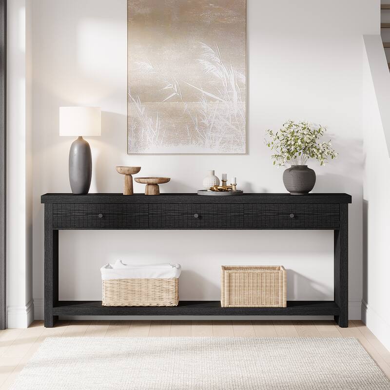 70.9" Extra Long Console Table with Drawers & Storage, Entryway Sofa Couch Foyer Accent Table for Living Room Hallway Entrance