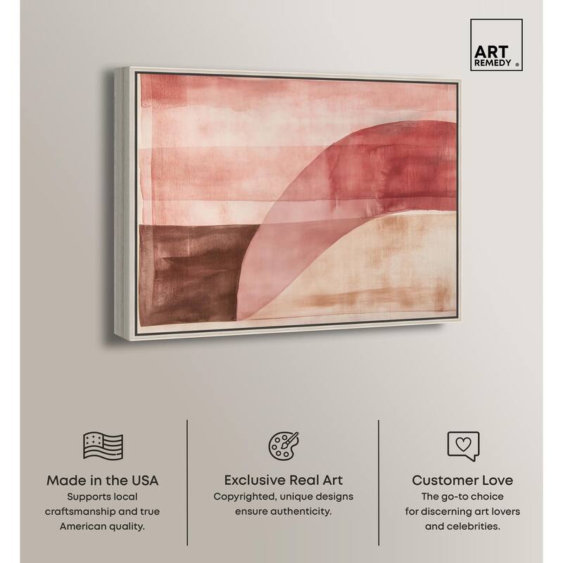 Faded Crimson Canvas by Art Remedy