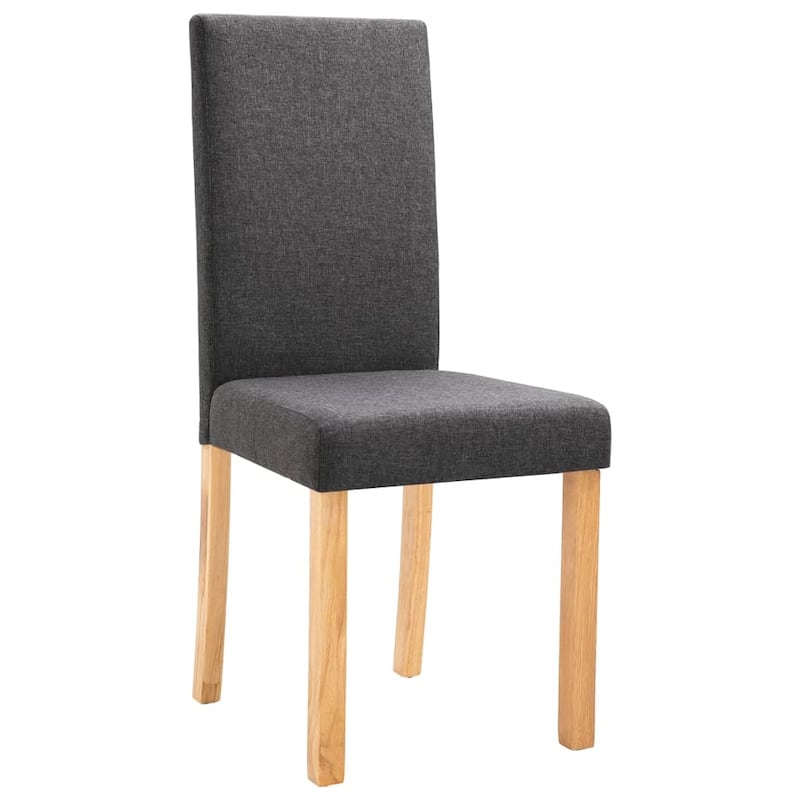 vidaXL Dining Chairs 6 pcs Dark Gray Fabric