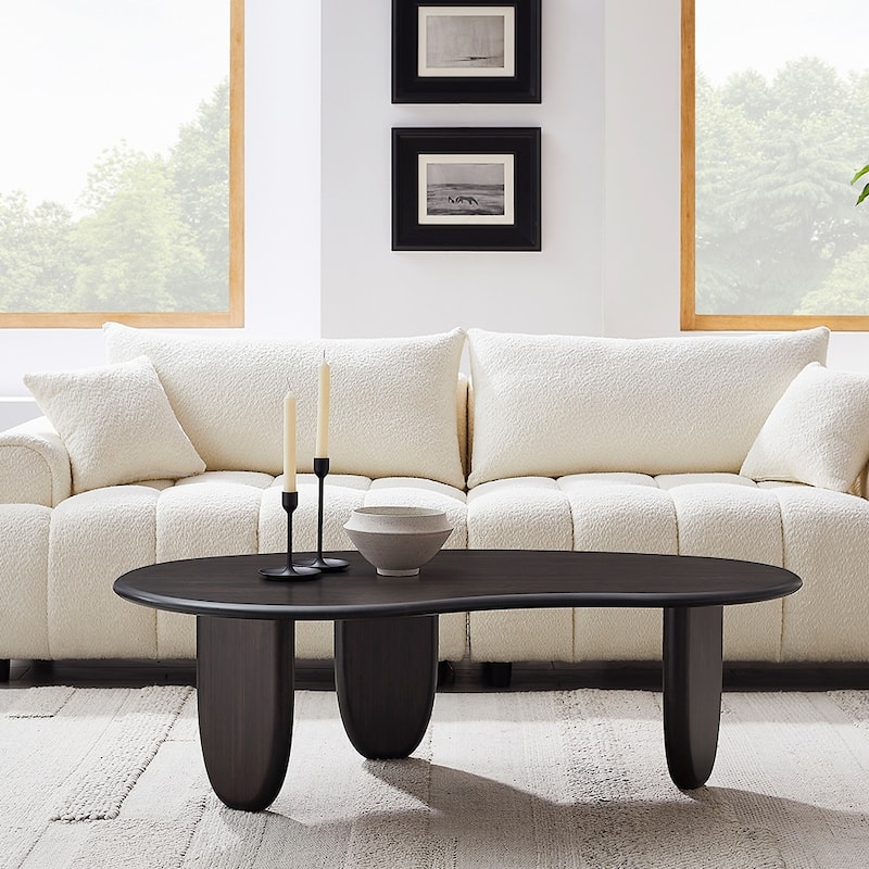 Wayne Coffee Table, Sand - Mahogany