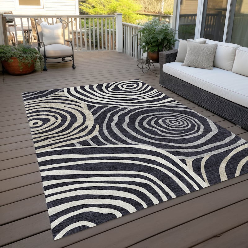 Machine Washable Indoor/ Outdoor Chantille Contemporary Dimensions Rug