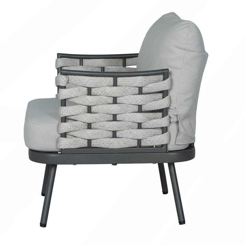 Steel Club Chair Set of 2
