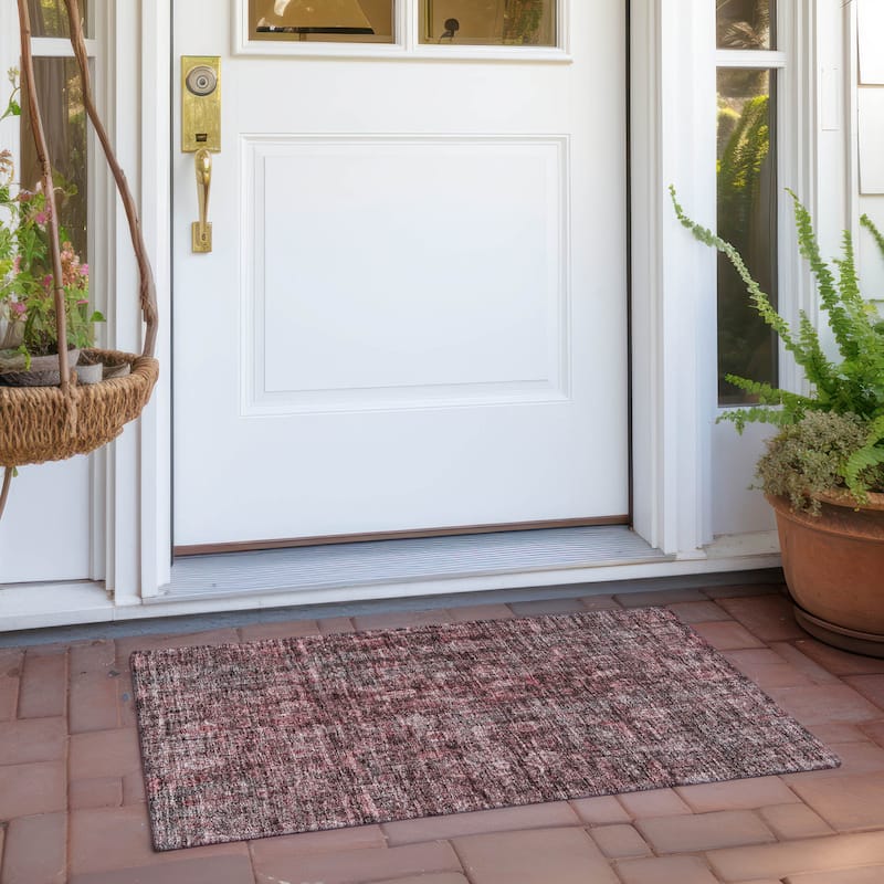 Machine Washable Indoor/ Outdoor Vintage Traditional Chantille Rug