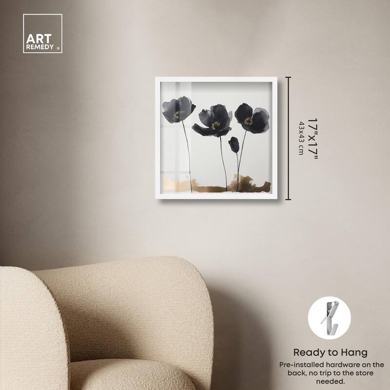 Nocturnal Flowers I Shadowbox by Art Remedy