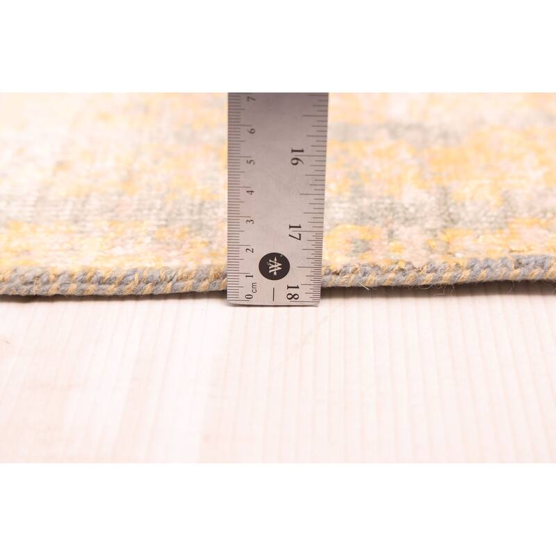 ECARPETGALLERY Hand-knotted Legacy Dark Grey, Light Gold Silk, Wool Rug - 9'10 x 14'0