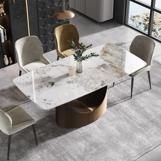 71 inch Rectangle Sintered Stone Dining Table for Dining Room