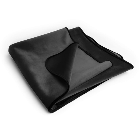 Avana Waterproof Throw Blanket - Travel Size, Microvelvet Black