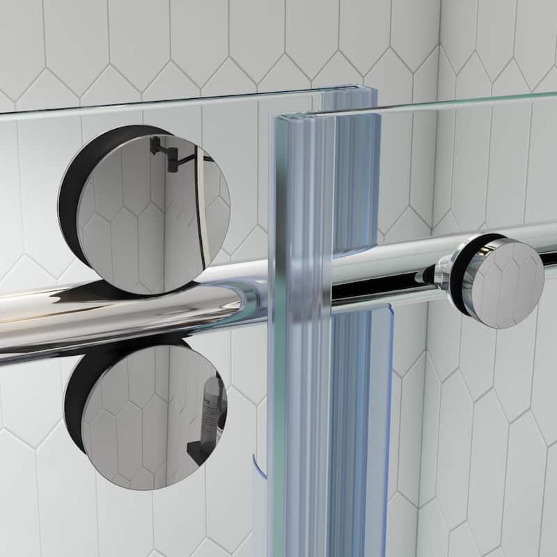 Seawin Briza 56 - 60 x 76 inches Frameless Sliding Shower Door 3/8 in. (10 mm) Clear Tempered Glass with NanoShield Coating